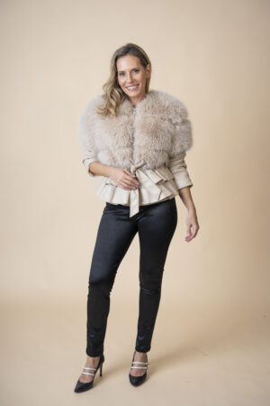 Abrigo Champagne Fur