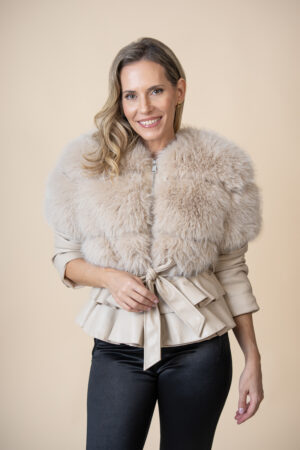 Abrigo Champagne Fur