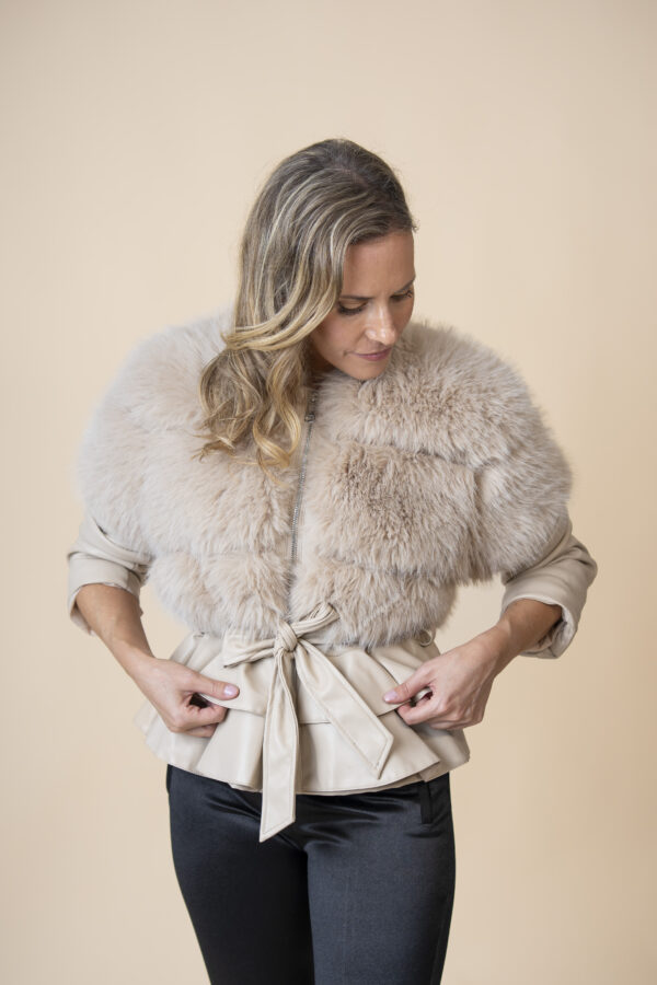 Abrigo Champagne Fur