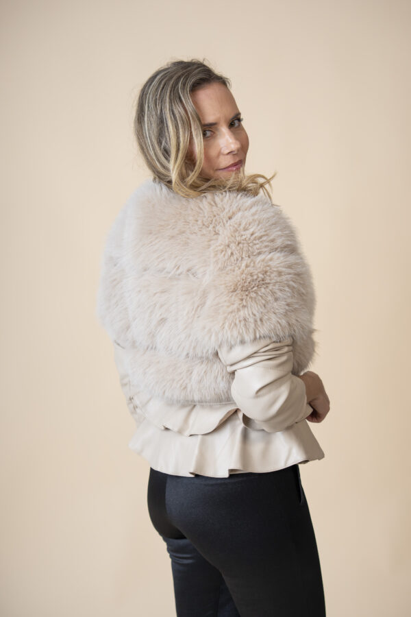 Abrigo Champagne Fur