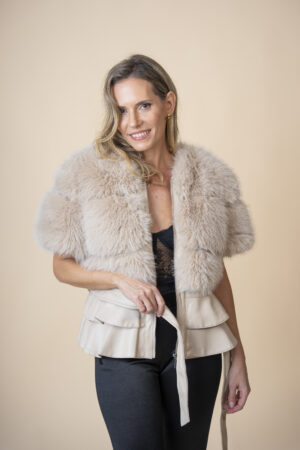 Abrigo Champagne Fur